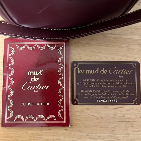 Cartier Burgundy Leather Bucket Bag - Picture 11 of 11